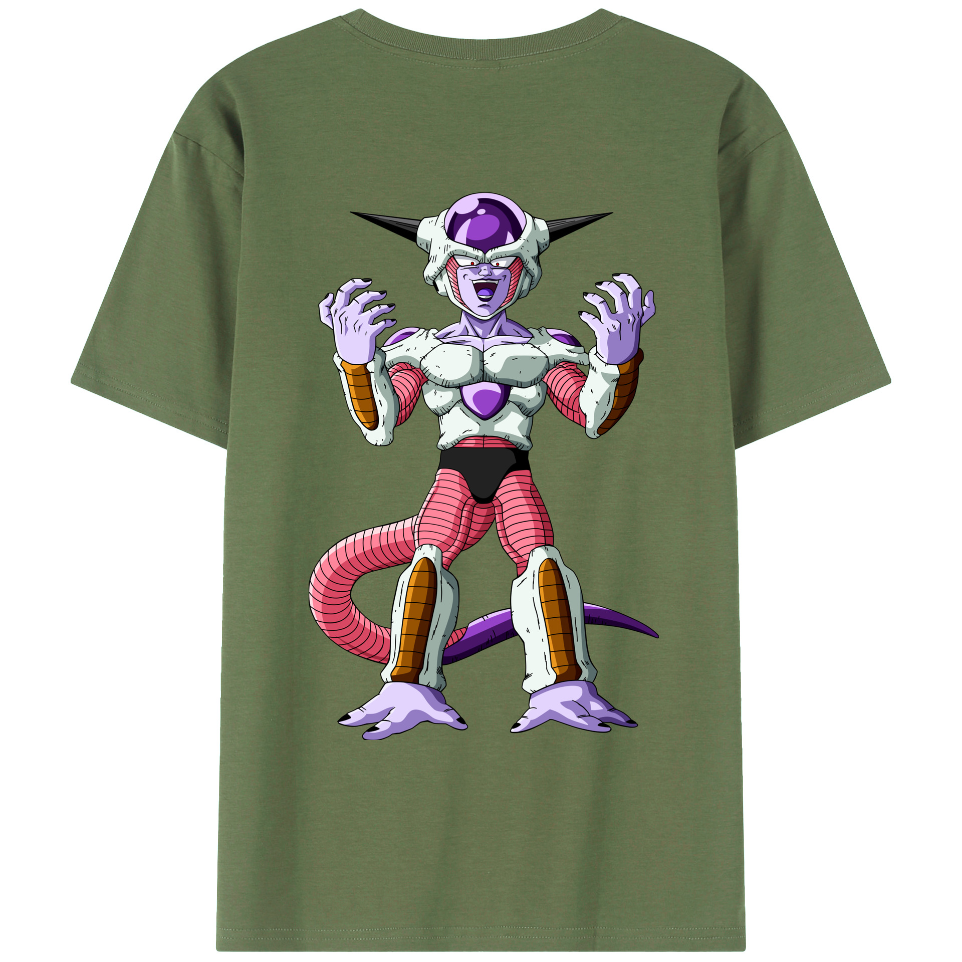 （画像用） ドラゴンボール フリーザ DRAGON BALL Frieza 綿100％ メンズ半袖Tシャツ（バックプリント） 通気性